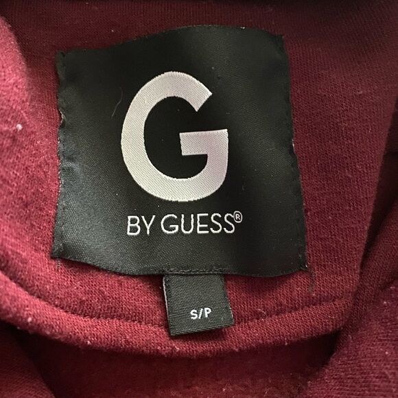 𝅺GUESS Burgundy Pea Coat Jacket Size S - Picture 5 of 7